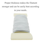 HAHIYO 26Gauge White Metal Floral Wire - 1 Roll, 38 Yards (115 Feet) - Flexible Paddle Wire for Crafts, Christmas Wreaths, Tree & Flower Arrangement
