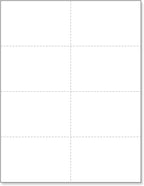 NextDayLabels - Blank Perforated Printable Cardstock, 8 Cards per Sheet, 125# tag - for laser and inkjet printer, 4-1/4" x 2-3/4" Each Card - 800 Cards - made in the USA