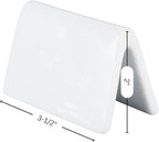 Double Sided Ceramic Dry Erase Table Tent Sign White - 3-1/2"x2" - Reusable Tabletop Setting. Great for Wedding, Birthday, Picnic, Banquet, Buffet, Bakery, Party, Events, Message Board - 12 PK