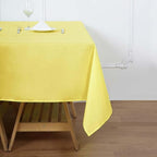 Efavormart 70" Yellow Square Polyester Tablecloth for Dining Table, Wedding, Party, Event, Banquet, Restaurant Decoration