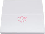 Linked Hearts Place Cards, Pink (Choose Color), Set of 25, Pre-cut and Scored - Wedding, Party, Dinner, and Special Events - Made in the USA