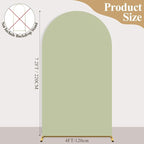Ledido Wedding Arch Backdrop Cover 7.2FT Arch Covers Fitted Stretchy Spandex Round Top Stand Backdrop Cover for Wedding Banquet Ceremony Birthday Party Baby Shower Event Decoration,Green