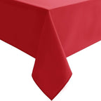 Hiasan Red Tablecloth Square - Wateproof and Spillproof Kitchen Christmas Washable Polyester Table Cloth for Dining Room, 30 x 30 Inch