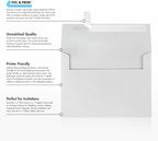LUXPaper A7 Invitation Envelopes | Peel & Press | 5 1/4" x 7 1/4" | Gray | 80lb. Text | 100% Cotton | 500 Qty