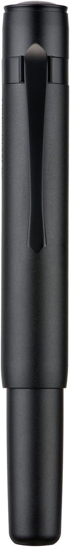 Hongdian M2 Black Forest Mini Fountain Pen, Fine Soft Nib & Sleek Shape Aluminium Short Pocket Travel Pen (Matte Black)