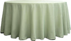 Efavormart Round Tablecloth, 120 Inch Stain & Wrinkle Resistant Washable Table Cloth, Decorative Polyester Fabric Table Cover for Banquet, Wedding, Dining - Sage Green