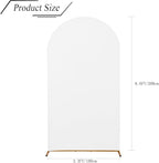 bricia Wedding Arch Backdrop Stand Cover, 6.6FT Double Sided Stretchy Arch Cover Fitted Wedding Birthday Party Banquet Decoration (White 79.2''Lx39.6''W)