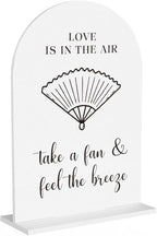 Wedding Fan Signage Take A Fan Sign for Wedding Engagement Ceremony Reception wedding fan Acrylic sign for Table Desk