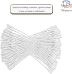 HAHIYO 700Pcs 2mm White Double-Head Flower Stamen with Crystal-Like Flower Head for Handmade Floral Art Scrapbook Decoration Artificial Floral Pistils Pollen Stamens Wedding DIY Stamens