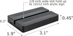 Acrylic Sign Stand Card Holder, 10 PCS Place Sign Holders with Card Slot, Stands for Acrylic Signs, Table Numbers Display Stands for Meeting/Menu/Table Numbers (Black)