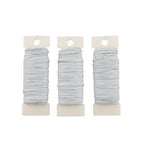HAHIYO 22Gauge White 3Roll Total 115Yards(345Feet) Metal Floral Wire Flexible Paddle Wire for Crafts Christmas Wreaths Tree Flower Arrangement Bouquet Wrapping Wedding DIY