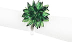 Fennco Styles Crystal Design Collection Napkin Rings - Set of 4 (Green, 2"x2")