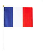 France Flag French Flag, Small Mini Handheld France Flags on Stick, Ideal for Party Parades Sports Events Patriotic Festival Decorations