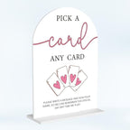 Wedding Playing Cards Guest Book Sign Acrylic Arch Wedding Bridal Shower Baby Shower Welcome Table Signs for Ceremony and Reception Decor 7 x 5 Inches