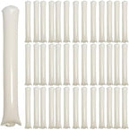 40pcs Round headTeam Spirit Boom Sticks Thunder Sticks Cheering Sticks Team Spirit Plastic Cheerleading Spirit Stick Clapper Inflatable Noise Maker Sports Supply (White)