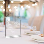 Wedding Signs，Flower Bar Sign, 5 x 7 Inch Arch Acrylic Sign, Wedding Sign for Ceremony and Reception, Wedding Supplies, Wedding Decoration (White)