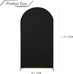 bricia Wedding Arch Backdrop Stand Cover, 7.2FT Double Sided Stretchy Arch Cover Fitted Wedding Birthday Party Banquet Decoration (Black 86.4''Lx48''W)