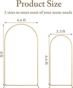 Metal Arch Backdrop Stand and Cover Set, 7.2FT, 6FT Party Backdrop, Easy to Assemble, Backdrop Stand for Parties, Birthday, Baby Shower
