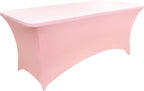 2-Pack 4ft Spandex Table Covers for Rectangular Folding Tables - Wrinkle Resistant Stretch Tight Table Cloths - Ultimate Fitted Table Protector for Parties, Banquet, and Wedding
