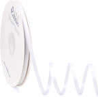 Ribbli White Satin Ribbon Double Faced Satin 1/4 Inch x Continuous 100 Yards-White Ribbon for Gift Wrapping Crafts Wedding Decoration Bows Bouquet Floral Arrangement
