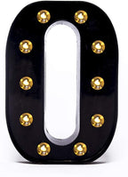 Foaky Black LED Marquee Number Lights Sign Light Up Marquee Number Lights Sign for Night Light Wedding Birthday Party Battery Powered Christmas Lamp Home Bar Decoration