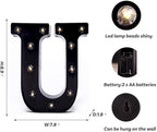 Foaky Black LED Marquee Number Lights Sign Light Up Marquee Number Lights Sign for Night Light Wedding Birthday Party Battery Powered Christmas Lamp Home Bar Decoration