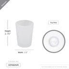 WGV Frosted Tea Light Votive Candle Holder 2.2x2.75, Tiny Utility Cylinder Glass Vase, Small Planter Terrarium for Home Accent Decor, 1 Pc