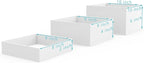 PecMuikee Buffet Risers, Food Risers for Buffet Table, Display Stand Shelf for Catering Dessert Collectibles Jewelry Figures Show, Acrylic Cube Display Nesting Risers with Hollow Bottoms 6PCS 8"9"10"