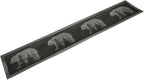 Rustic Country Bear Table Runner, Black Wood Wooden Cabin Wild Animals Hunting Table Cloth for Home Kitchen Dining Table Runner 13x108 Inch