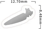 50 Wedding Meal Stickers - Food Identifier & Menu Choice Place Cards for Party Seating - Meal Option Indicator (Silver, Carrot)