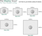 TheDisplayGuys - 25-Pack #53 Kraft Paper Cardboard Gift Boxes/Jewelry Cases w. Cotton Padding & Lid - Matte White - (5.4" x 3.9" x 1.0")