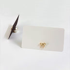 26Pcs Decorative Bow Place Card Holders Bulk Gold Name Card Stands Set Photo Holders for Wedding Birthday Party,Table Place Cards, Food Signs，Name Tag