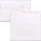 500 Pack A4 Invitation Envelopes - White Envelopes Self Seal, 4x6 Envelope Bulk for Photos, Postcards, RSVPs, Thank You Notes, Greeting Cards, Announcements, Wedding