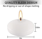 72 Floating Candles, Smoke-Free and odorless, Burning continuously for 8-10 Hours, White, 3-inch Floating Candles, Suitable for Valentine's Day, Weddings, Holidays, Home Decoration