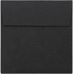 LUXPaper Square Invitation Envelopes | Peel & Press | 3 1/4" x 3 1/4" | Midnight Black | 80lb. Text | 50 Qty