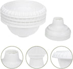 4pcs Mini Roman Style Flower Pots, Plastic Wedding Flower Containers, Decorative Pedestal Planters for Home, White, 6.29 x 6.29 x 5.51 Inch