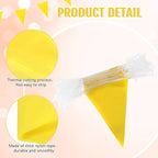 Tatuo 200 Feet Solid Pennant Banners Flags String Triangle Hanging DIY Bunting Flags Party Decorations for Grand Opening Party Banners for Kids Birthday, Shops (Yellow)