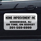 Car Magnet Signs Custom - 24"x12" (Set of 2), 30-mil Thickness with Rounded Corners (White)