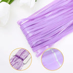5 Pack Purple Foil Curtain Backdrop 3.2ft x 8.2ft Tinsel Foil Fringe Curtains Macaron Photo Booth Streamer Backdrop for Party Decorations Birthday Baby Shower Bachelorette Holiday (Pastel Purple)