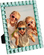 Isaac Jacobs Decorative Sparkling Light Green Jewel Picture Frame, Photo Display & Home Décor (8x10, Light Green)