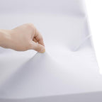 Peomeise Stretch Spandex Folding Chair Cover for Wedding Party Dining Banquet Event (White,6pcs)