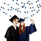 Navy-Blue Black Birthday Party-Decorations Streamers - 52FT Graduation Hanging Paper Garland Banner,Baby Bridal Shower Wedding Bachelorette Fathers Day Supplies Backdrop Decor Hugtmr