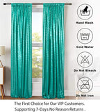 ShinyBeauty Sparkle Backdrop Curtain Teal 2 Panels Set Sequin Photo Backdrop Christmas Green 2FTx8FT Sequin Backdrop Curtain Pack of 2 Christmas Photo Backdrop-1220S