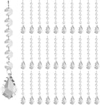 50 Pack Hanging Crystals - Clear Acrylic Prisms Pendant Ornaments for Christmas Tree, Centerpieces, Chandelier, Window & Home Decor, Ideal for Weddings, Parties Decorations (Maple Leaf)