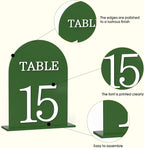 Arch Wedding Table Numbers 1-10 with Stands, 5" X 7" Double Sided Acrylic Wedding Sign Holders, Durable Non-Fading Table Number for Wedding Reception, Events, and Centerpieces