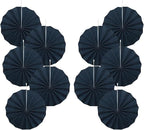Black Party Decorations,Halloween Decor Events Accessories,Black Birthday Decorations,Anniversary Decorations for Party,Birthday Decorations for Men 8in Hanging Paper Fans 30 Color DIY Set(Black)