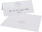 Linked Hearts Printable Place Cards, Lavender (Choose Color), Set of 60 (10 Sheets), Laser & Inkjet Printers - Wedding, Party, Dinner, and Special Events - Made in the USA
