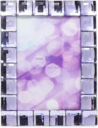 Isaac Jacobs Decorative Sparkling Light Purple Jewel Picture Frame, Photo Display & Home Décor (4x6, Light Purple)