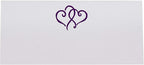 Linked Hearts Place Cards, Eggplant (Choose Color), Set of 25, Pre-cut and Scored - Wedding, Party, Dinner, and Special Events - Made in the USA