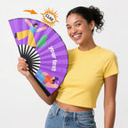 Custom Fans with Your Photo/Text - Personalized Folding Hand Fan for Line Dancing, Weddings, Parties | Decorative Gift for Women, Church Events & Dance Performances (5, 10 Inch)